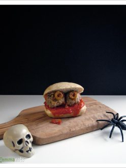 Spooky Mini Turkey Meatball Sliders | EmmaEats